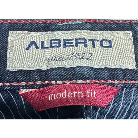 Alberto Men’s Dave Dark Weft Modern Fit Straight Leg Jeans - Size 40x34 - Picture 6 of 7